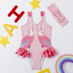 One Piece Pink Swan Sleeveless with Head Piece 110cm(3-4Years)