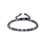 Silver and Gun Metal Rolo Hematite Bracelet