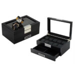 Wooden Watch Box with a drawer