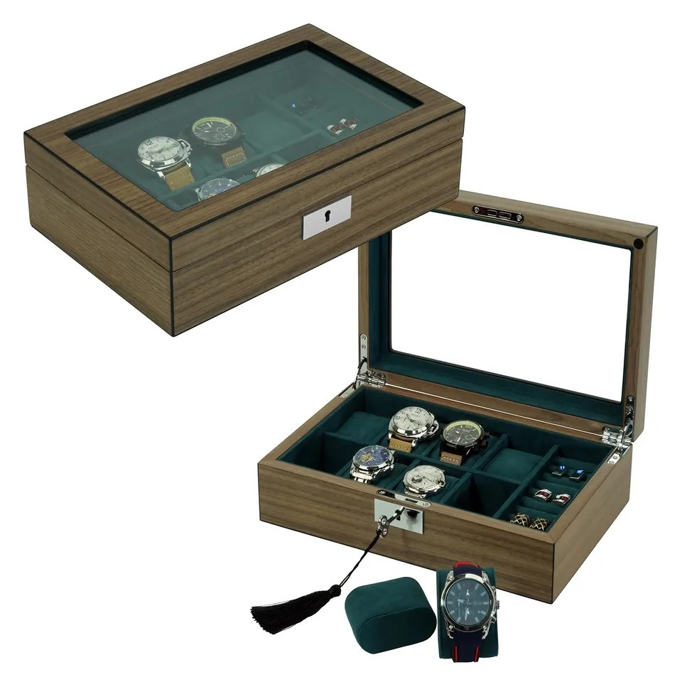 8 Slots Wooden Watch Box