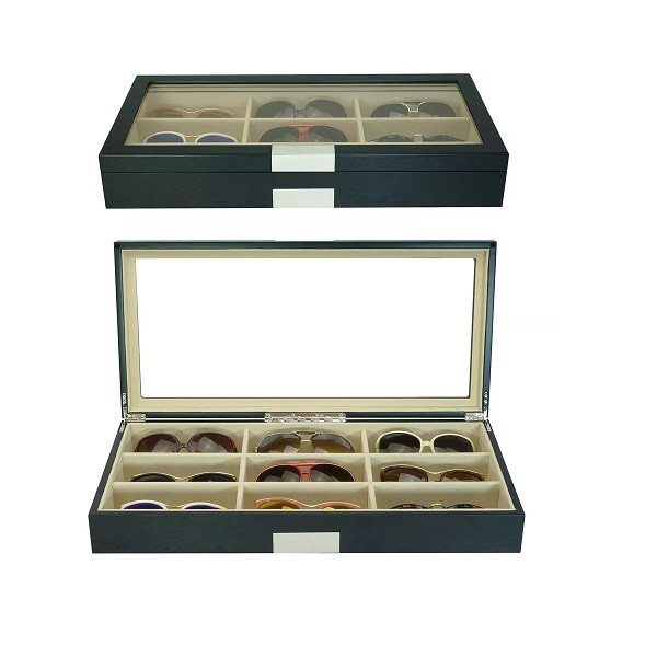 9 Pairs Wooden Sunglass Box