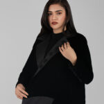 HALF VELVET ABAYA