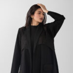 HALF BROWN JACKET ABAYA