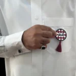 Qatar Badge maroon tassel (Embroidered)