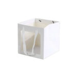 6pcs White Square Window Gift Bags