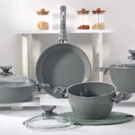 AVCI HOME MAKER FARAH 7PCS GRAY CERAMIC COATING COOKWARE SET
