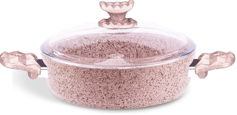 AVCI HOME MAKER GRANITEC PINK 30CM LOW CASSEROLE