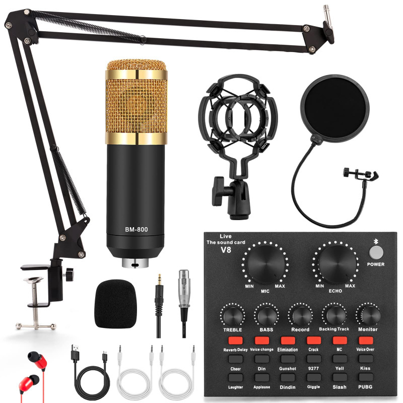 ميكروفون  احترافي مع ميكسر Professional Microphone With Mixer