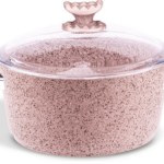 AVCI HOME MAKER GRANITEC PINK CASSEROLE 28CM.