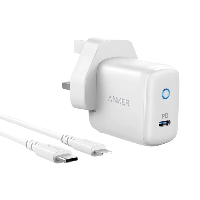 شاحن انكر 323 مع كابل سي و لايتنينجAnker 323 Charger with USB-C to Lightning CableAnker 323 Charger with USB-C to Lightning Cable