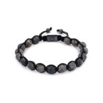 Matt Grey Jasper Shambala Bracelet in Oxide