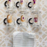 Set of 6 Tea Glasses (Istikanas) with Saucers