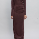 Dark Purple Maxi silk chiffon dress