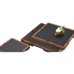 HADI WOODEN SQUARE SLATE 18.5 CM