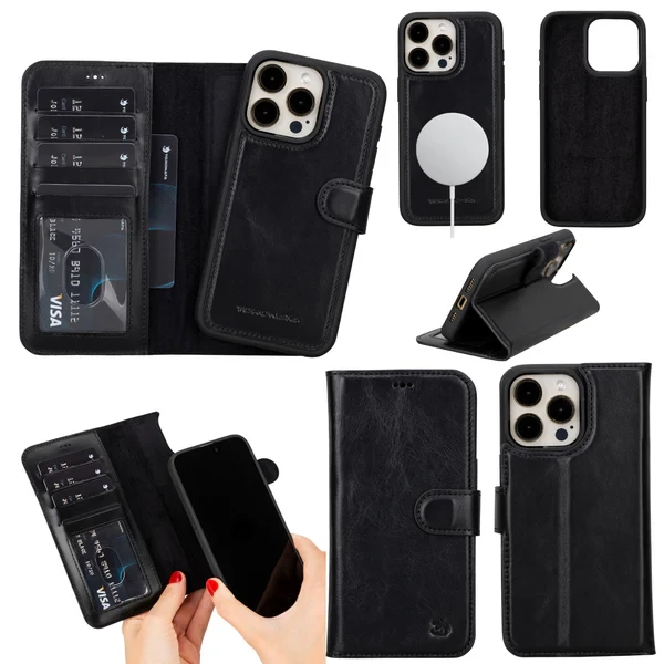 Puloka Detachable Magnet Adsorbed Wallet  Case  15 Pro