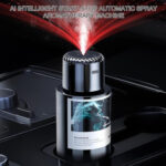 Car Fragrance Air Diffuser with 160ml Capacity and Stary Night Light Function, Mini Car Air Diffuser ? Black