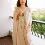 Beige Beaded Kaftan