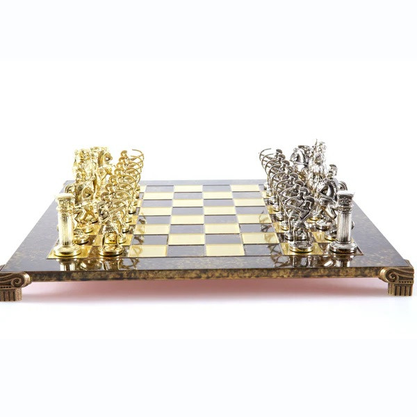 Archers Metal Chess Set 44cm Brown