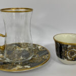 AVCI HOME MAKER BICE-42361 GOLD 18 PCS TEA & MIRRA SET