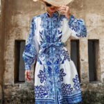 Blue Floral Summer Dress