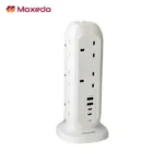 MOXEDO Smart-Hub Tower Power Strip, Surge Protector, 11 Socket, 2 Type-C, 2 USB Ports