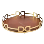 HADI WOODEN ROUND TRAY 28 CM