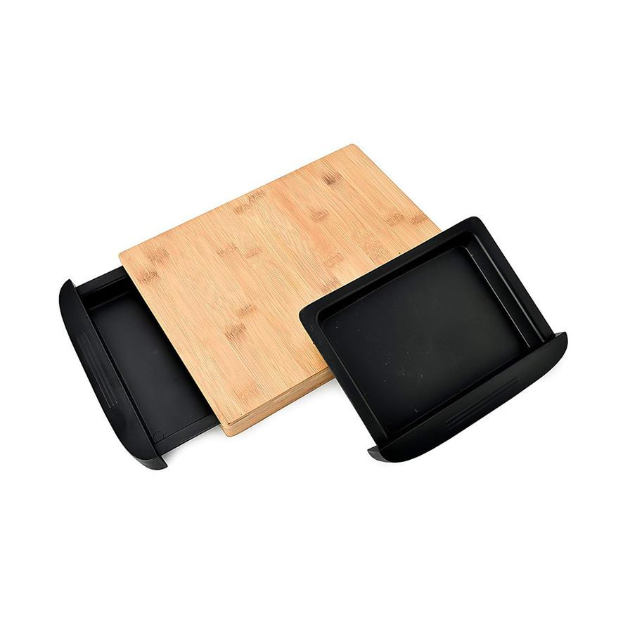 NERTHUS BAMBOO CUTTING BOARD WITH DRAWERS