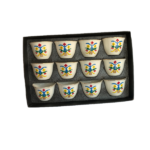 Set of 12 Pcs of Small Decorated Cups Hand Made