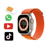 ساعة مع منفذ شريحة جوال sima