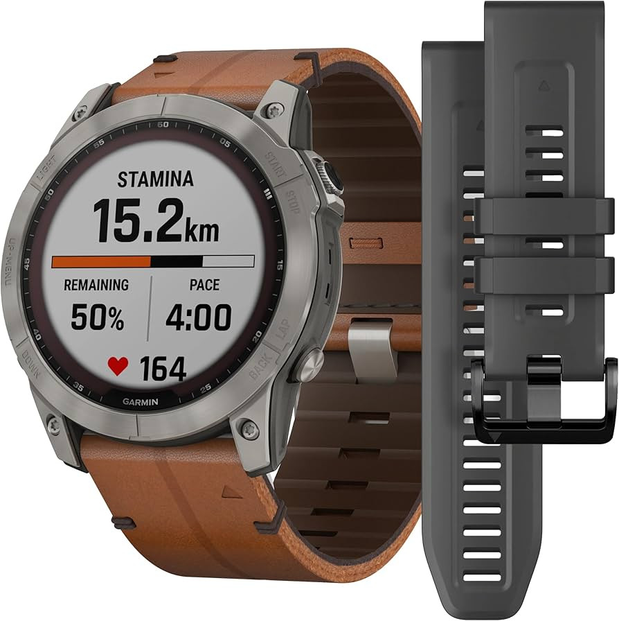 FENIX 7X SAPPHIRE SOLAR TITANIUM W/CHESTNUT 010-02541-19