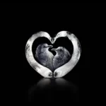 Turtle Doves Crystal Sculpture