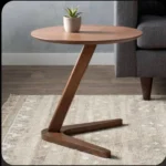 طاوله هندسيه سطح دائري  خدميه من خشب السولد خفيفه الوزن