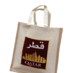 Burlap Tote bag for Qatar National Day (Direct Embroidered)