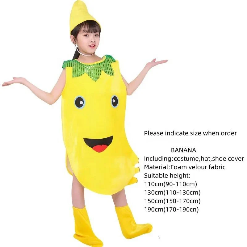 Banana Costume with Hat and shoes Cover