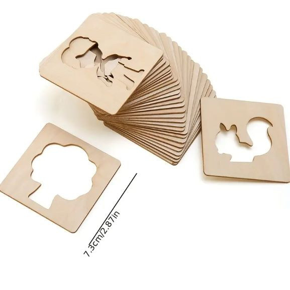 Wooden Drawing Stencils Kit