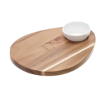 LEONE ACACIA BAMBOO WOODEN TRAY W/ BOWL