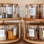 Two-Tier Bamboo Lazy Susan Turnable