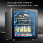 Mini Fridge 50L Beverage Glass Refrigerator 55W - Constant Temperature, Tempered Glass, DLC-32450
