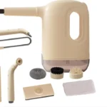 Pressurized Handheld Steam Cleaner with 5 Attachments, 300ml Large Capacity Natural Surface Steam Cleaner for Home Use to Clean Sofas, Floors, Kitchens,