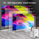 بروجكتر يوميليو اللاسلكي / تصميم صغير و متنقل  / يحمي من الاشعة الزرقاءUmiio Q2 Wireless Projector / Small & Portable / 1080P Resolution / Blue Light Protection