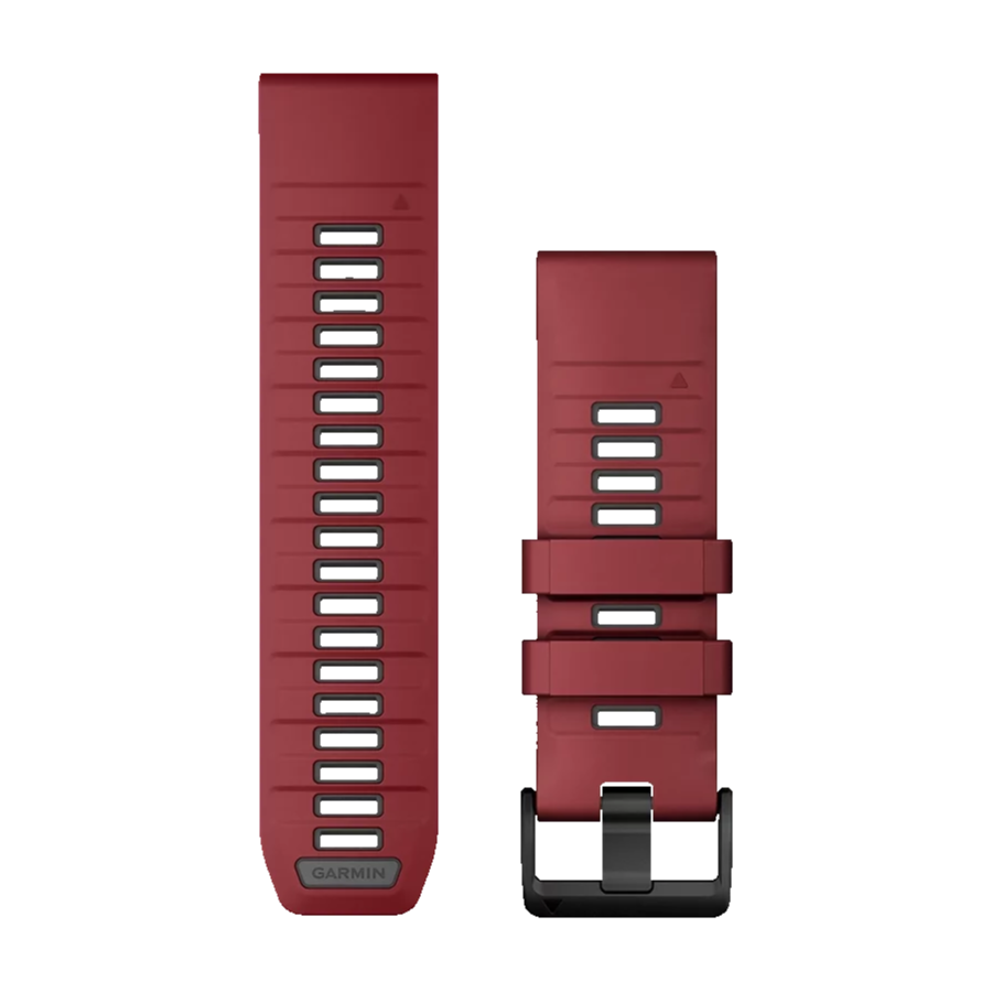 QuickFit® 26 Watch Bands, Marsala/Graphite Silicone 010-13393-06