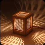 Luminous bamboo service tables give a beautiful touch to the hall