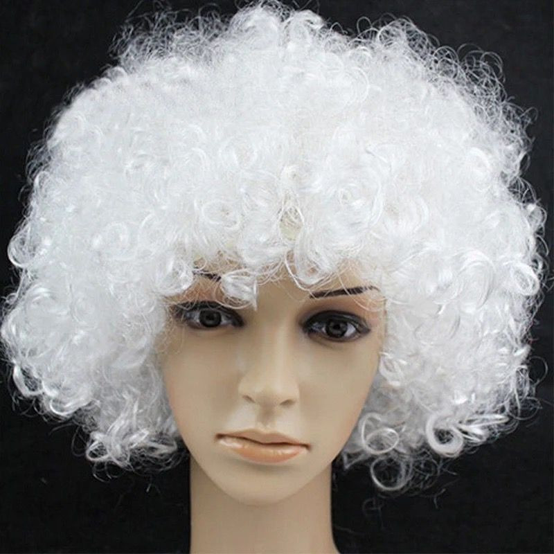 White Afro Wig