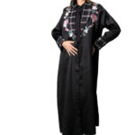 Plaid Petals Abaya