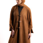 Abaya coat in Caramel Brown leather strap