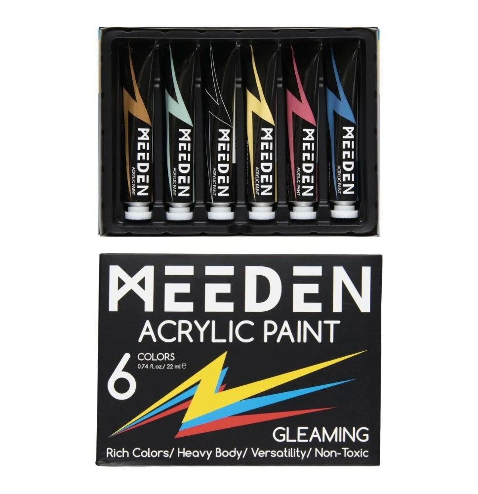 Meeden Acrylic Paint Flourscent 6x22Ml 1Box