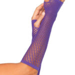 Triangle net fingerless gloves - Purple