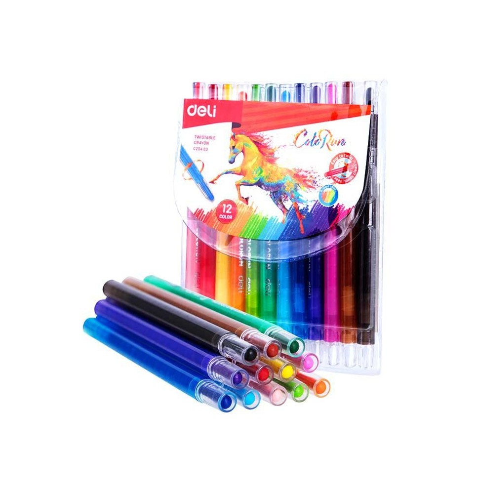 Deli 12 Twistable Crayons 12Pc 1Pck