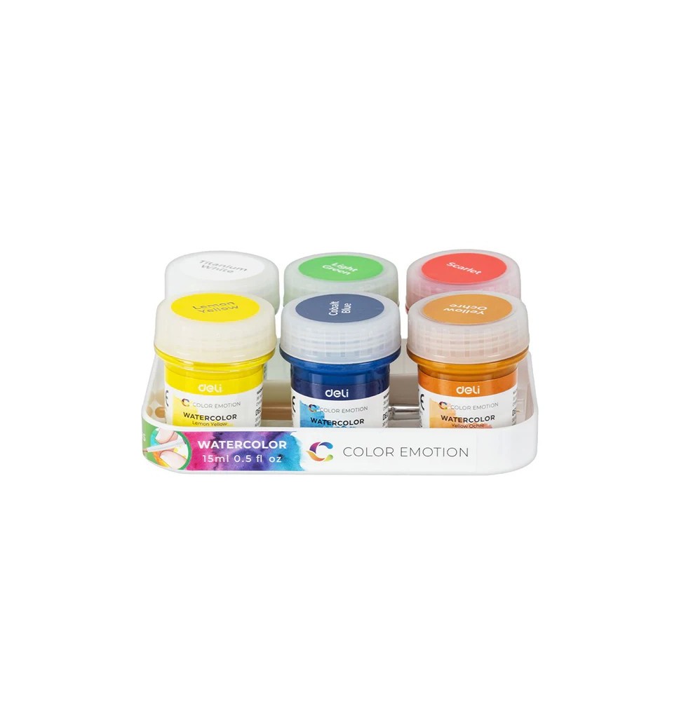 Deli Color Emotion Water Colors 6Pc 15Ml 1Pck