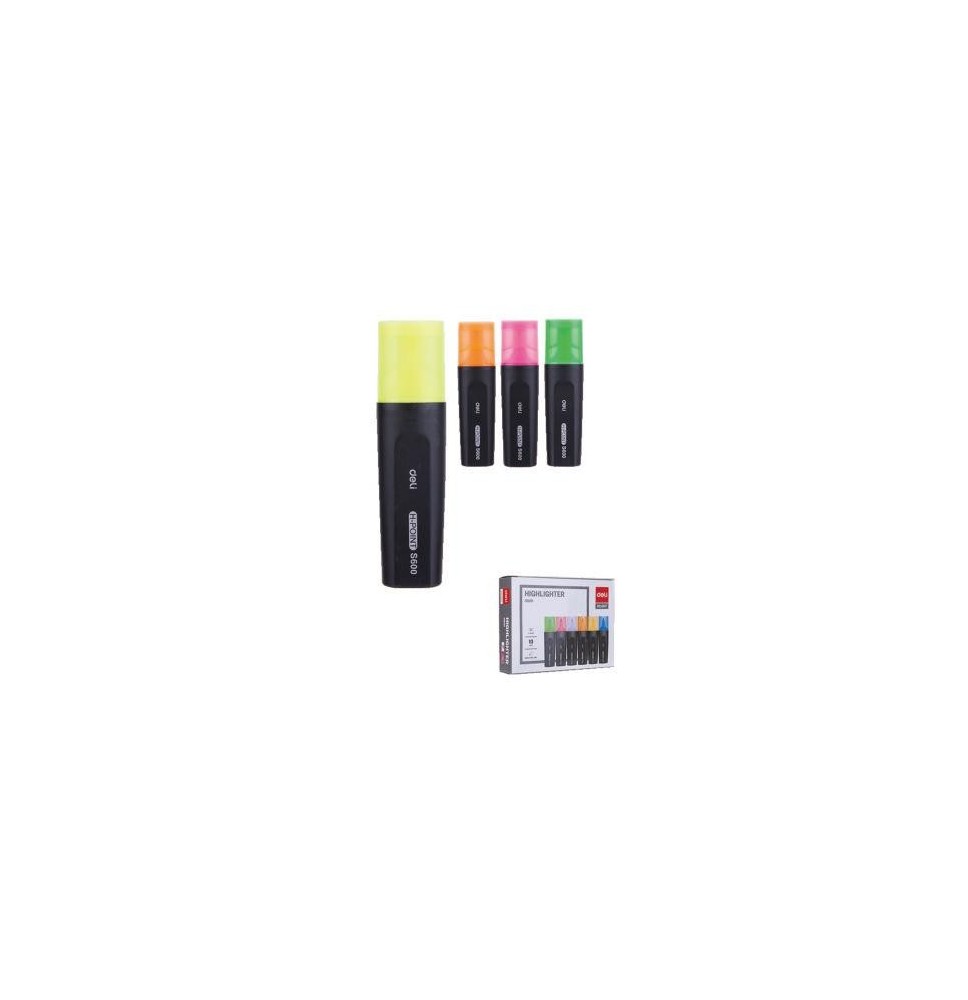 Deli H-Point Highlighter 1~5Mm 10Pcs 1Pck